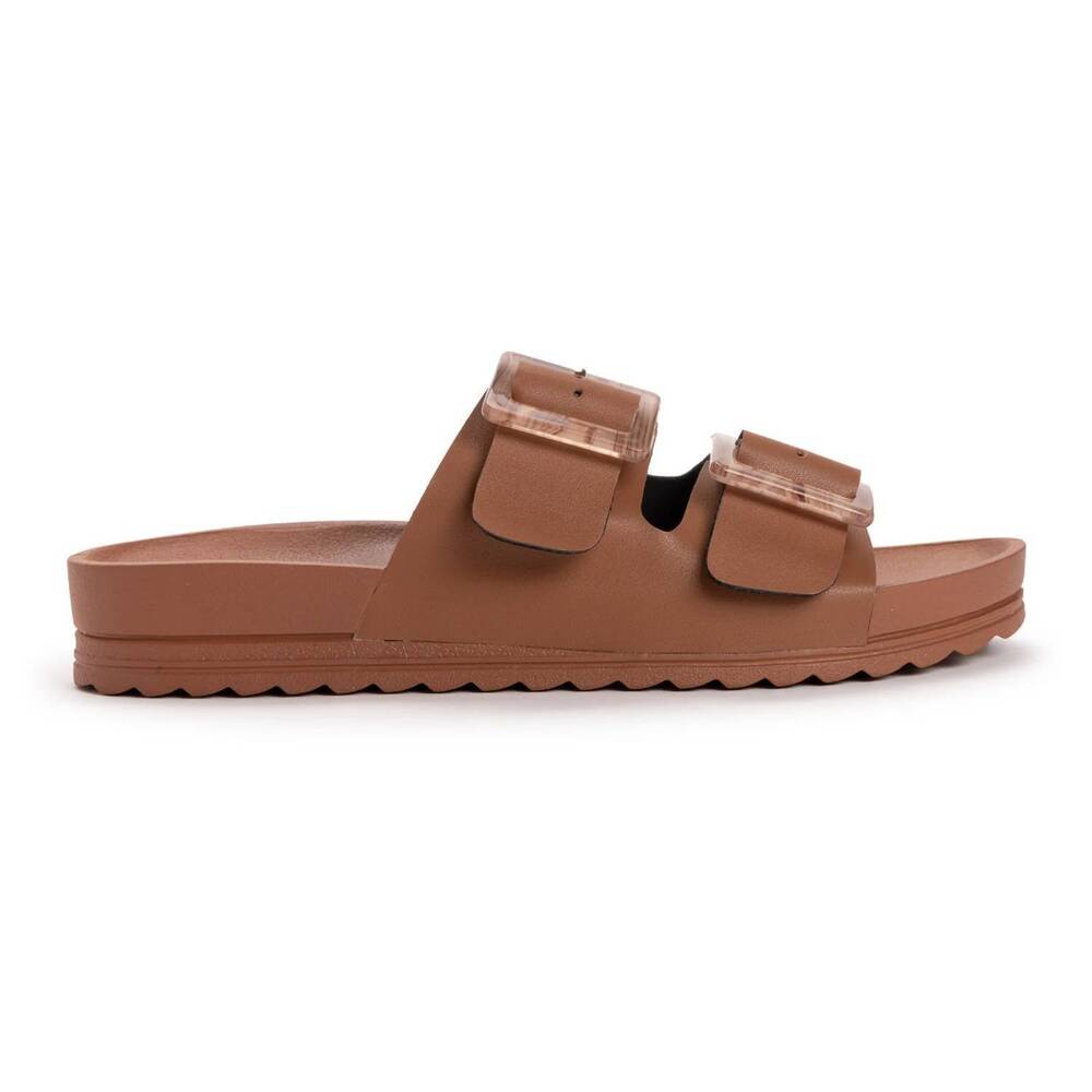 NEW MUK LUKS women's grand caymon sandal in cognac